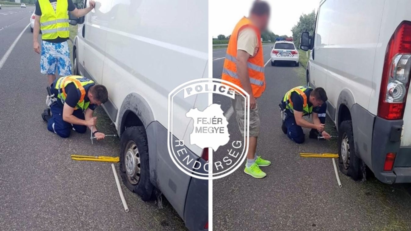 Defektet kapott az M7-esen – A rendőrök segítettek neki