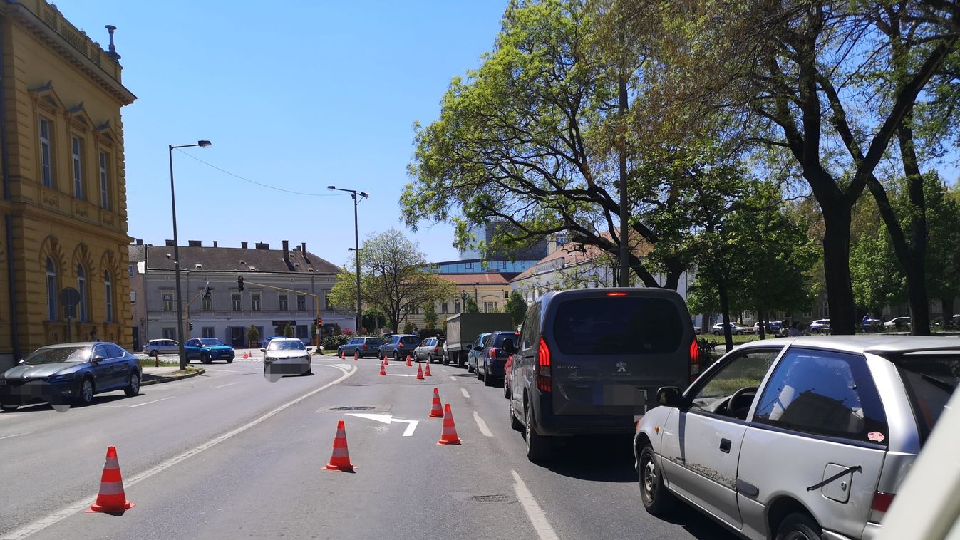Útfestés miatt alakult ki dugó Fehérváron