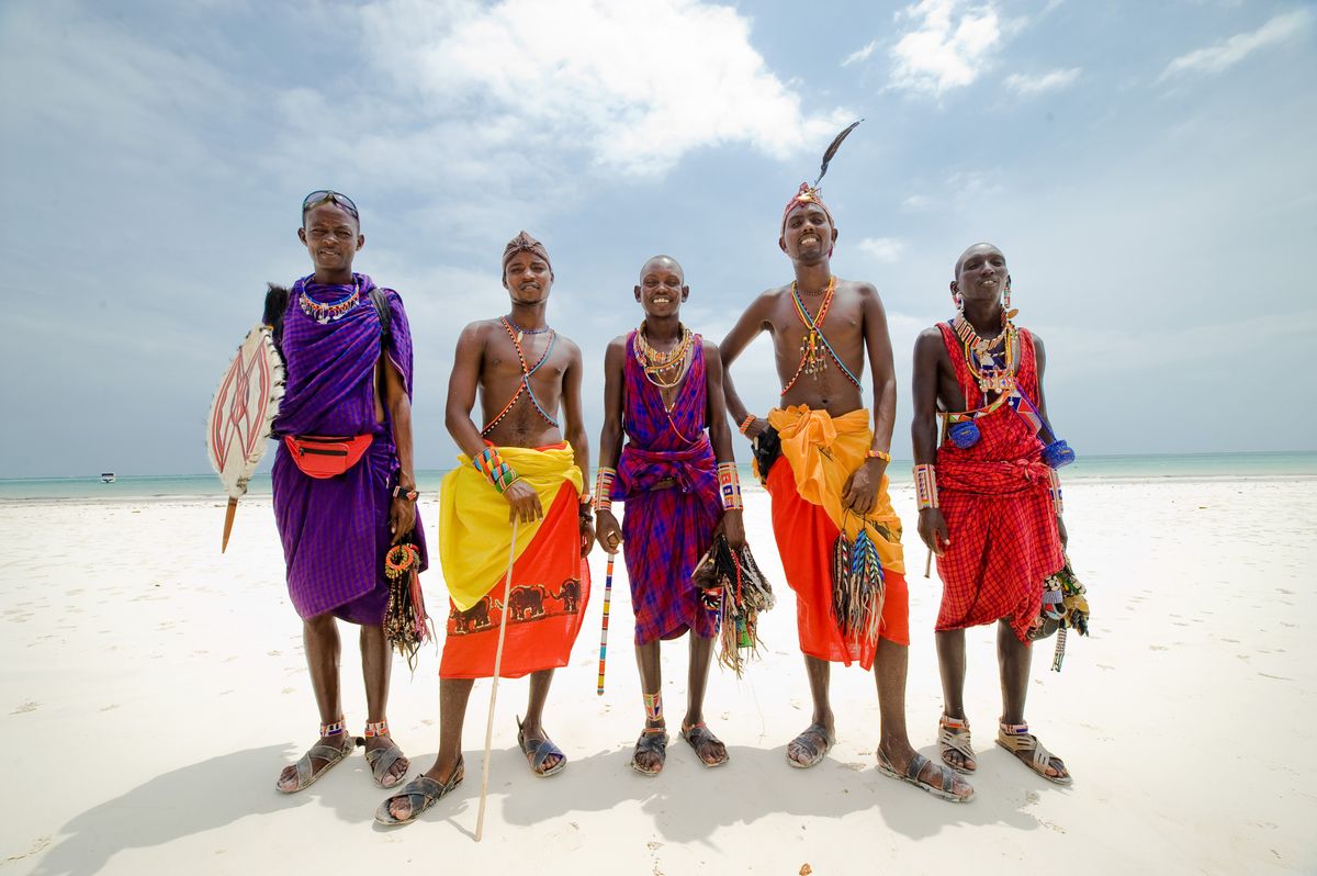 Maasai,Warrior,On,The,Beach.,Diani,Beach,,Kenya,Mombasa,January