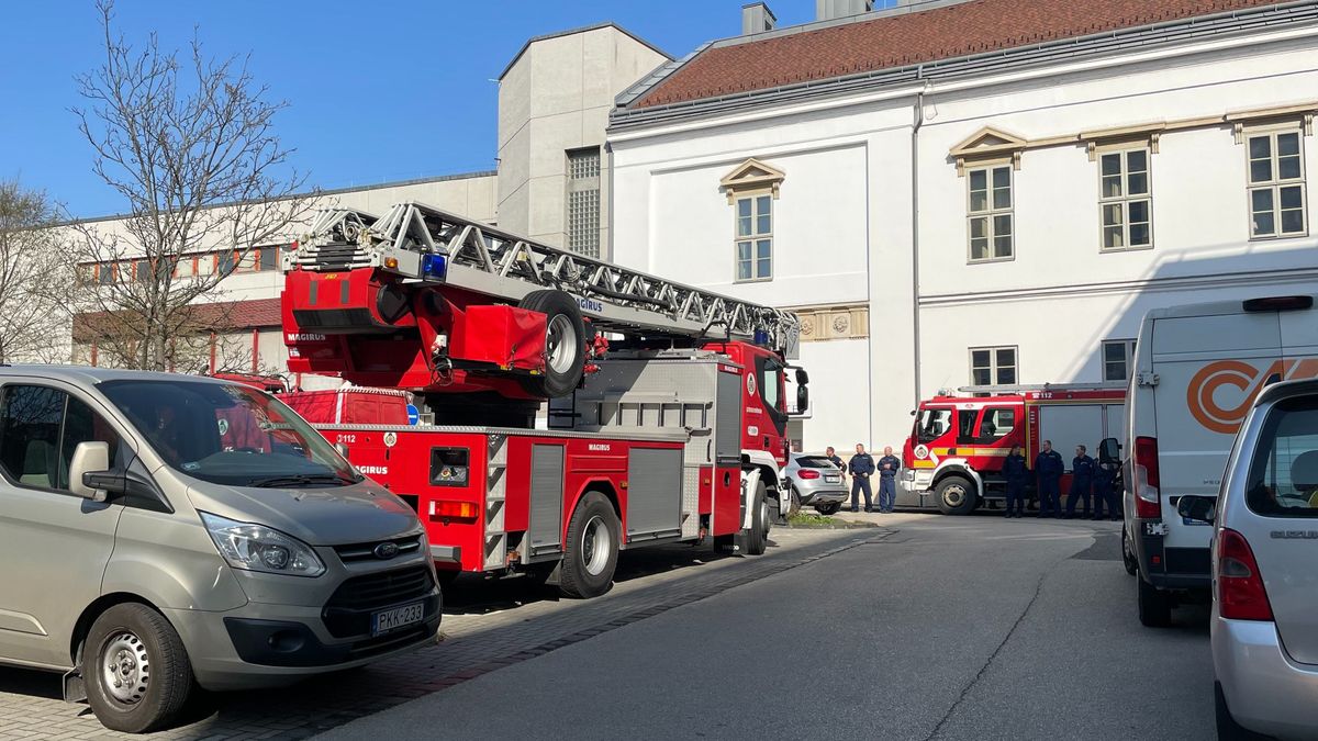 Tűzoltóautók lepték el a székesfehérvári belvárost (videó)