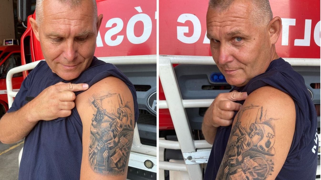 A Fejér county firefighter had a special tattoo