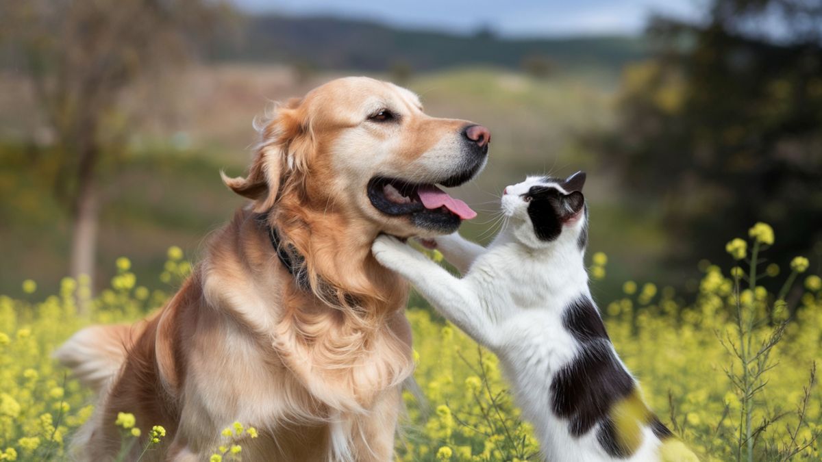 Dog,,Animal,,Pet,,Cat,,Cute,,Friends,,Playing,,Background,,Puppy,,Warm,