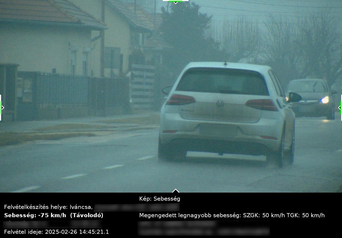 Bérletet kért a traffipaxhoz? 450 ezer forintost bírságot kapott az a sofőr, aki Iváncsán négyszer is beleszaladt ugyanazon traffipaxba.