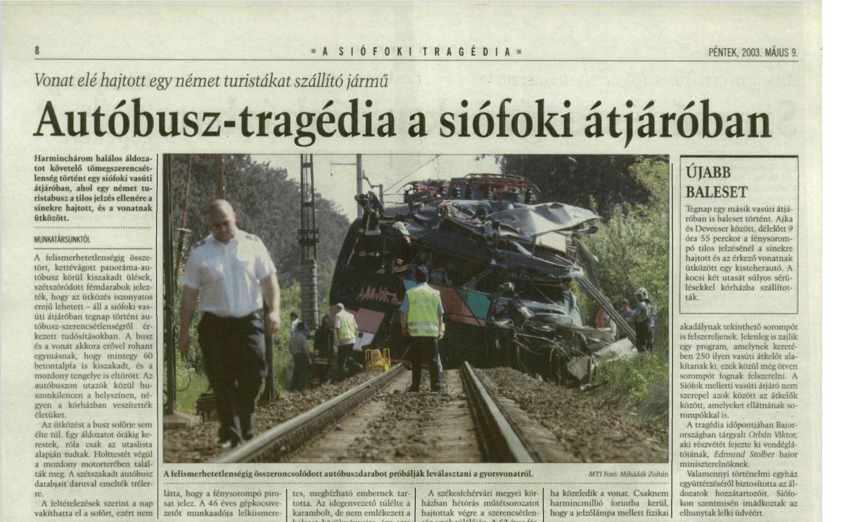 Halálos balesetek, amelyek megrázták Fejér megye és az ország lakosságát. Feldolgozhatatlan tragédia, amelyek bizonyítják az élet törékenységét.