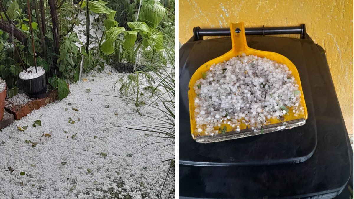 Székesfehérváron szinte nem is esett, ám néhány kilométerrel odébb lecsapott a vihar, jég is esett.