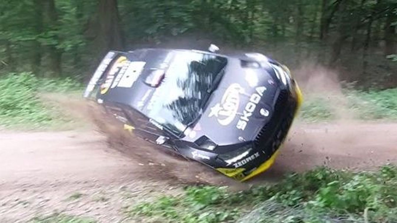 Hatalmas baleset történt a Rally Hungary 12. gyorsaságiján – videó
