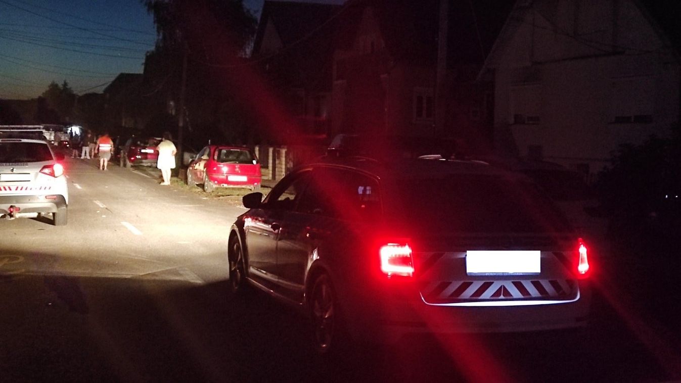 A rendőrség biztosította a helyszínt éjszaka is, miközben az E.ON dolgozott
