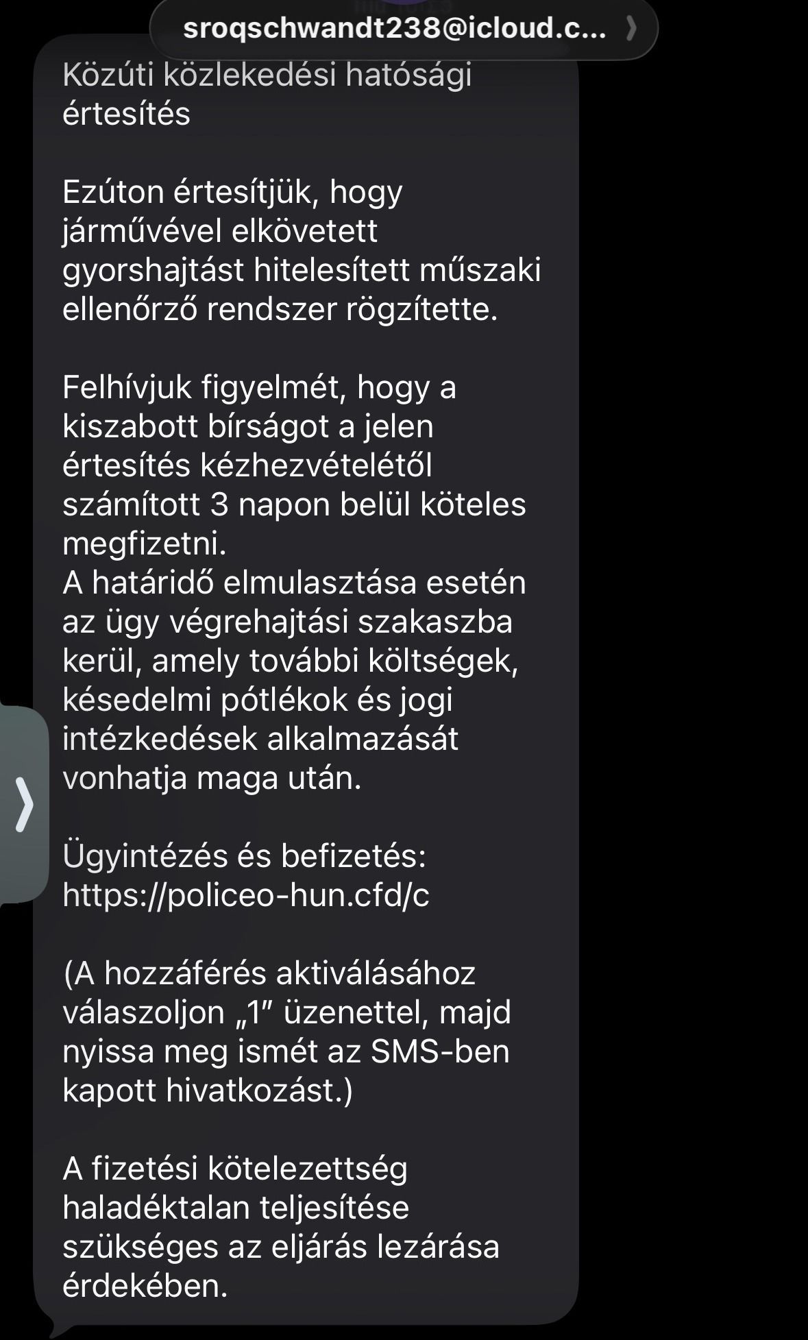 átverő SMS