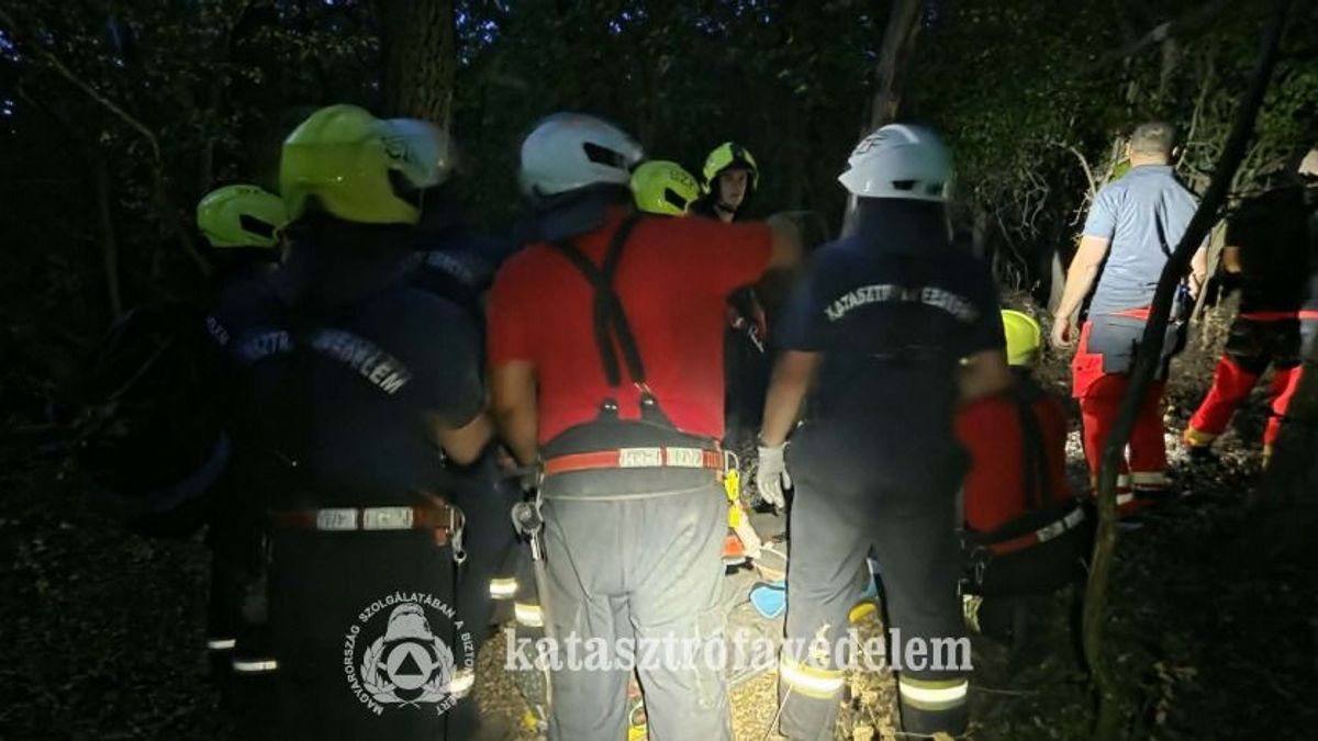 Lezuhant egy siklóernyős a Vértesben, meredek hegyoldalról mentették ki