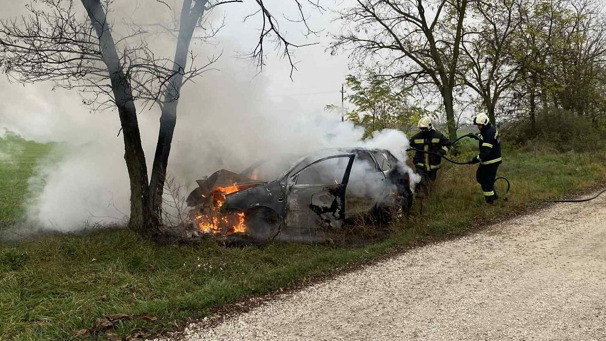 Lángok csaptak fel Ráckeresztúrnál, egy polgárőr azonnal közbelépett