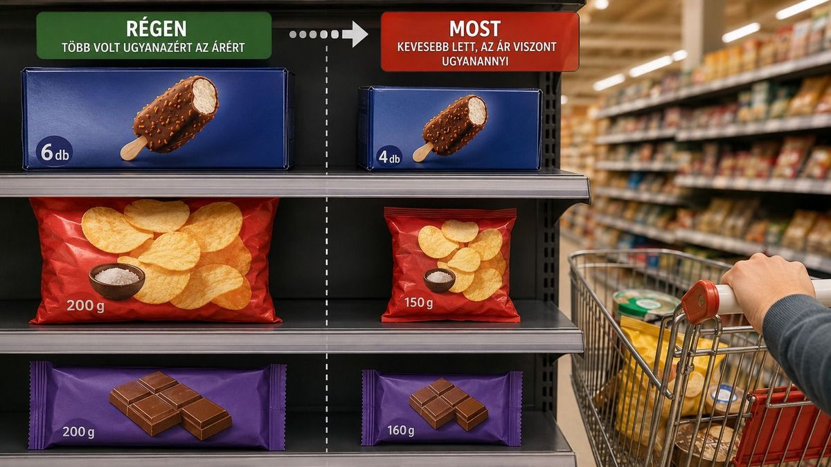 Kevesebb került a csomagba: Milka, Lay’s és Lidl-jégkrém is összement