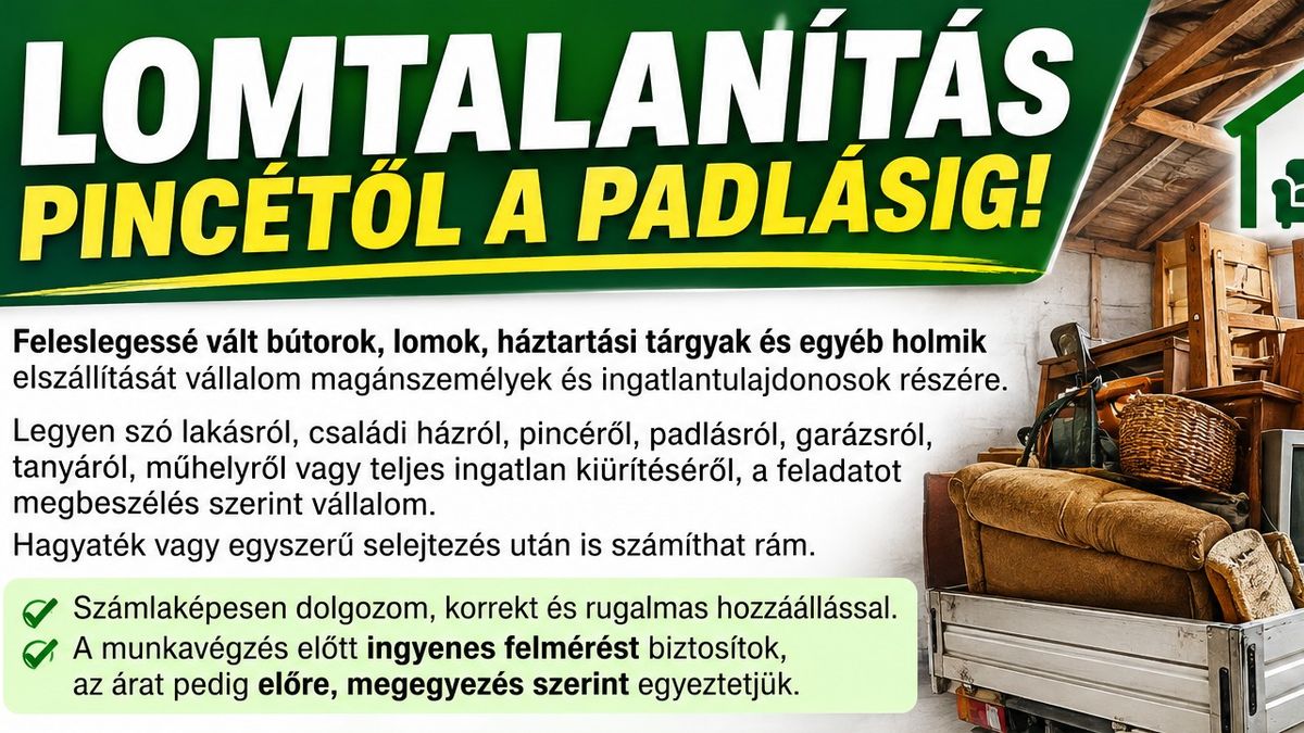 Lomtalanítás pincétől a padlásig!